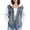 White, variant on Women’s Denim Hoodie Jackets - Lightweight Button up Jeans Sweatshirt with Drawstring Hood Casual Long Sleeve Jackets, Xxl