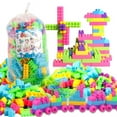 thumbnail image 1 of Bloques de construcción de plástico ensamblados para niños pequeños juegos de escritorio juguetes educativos alrededor de 250, 1 of 4