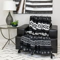 thumbnail image 4 of HomeStock Southwestern Sensibilities Transitional Stripes and Dots 50" x 60" Throw, Cozy Cotton Throw Blanket for Comfortable Relaxation-Color:Black, 4 of 8
