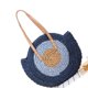thumbnail image 3 of Bolso de playa grande, moderno bolso de papel tejido para viajes y compras de mujeres, azul oceánico, 3 of 5
