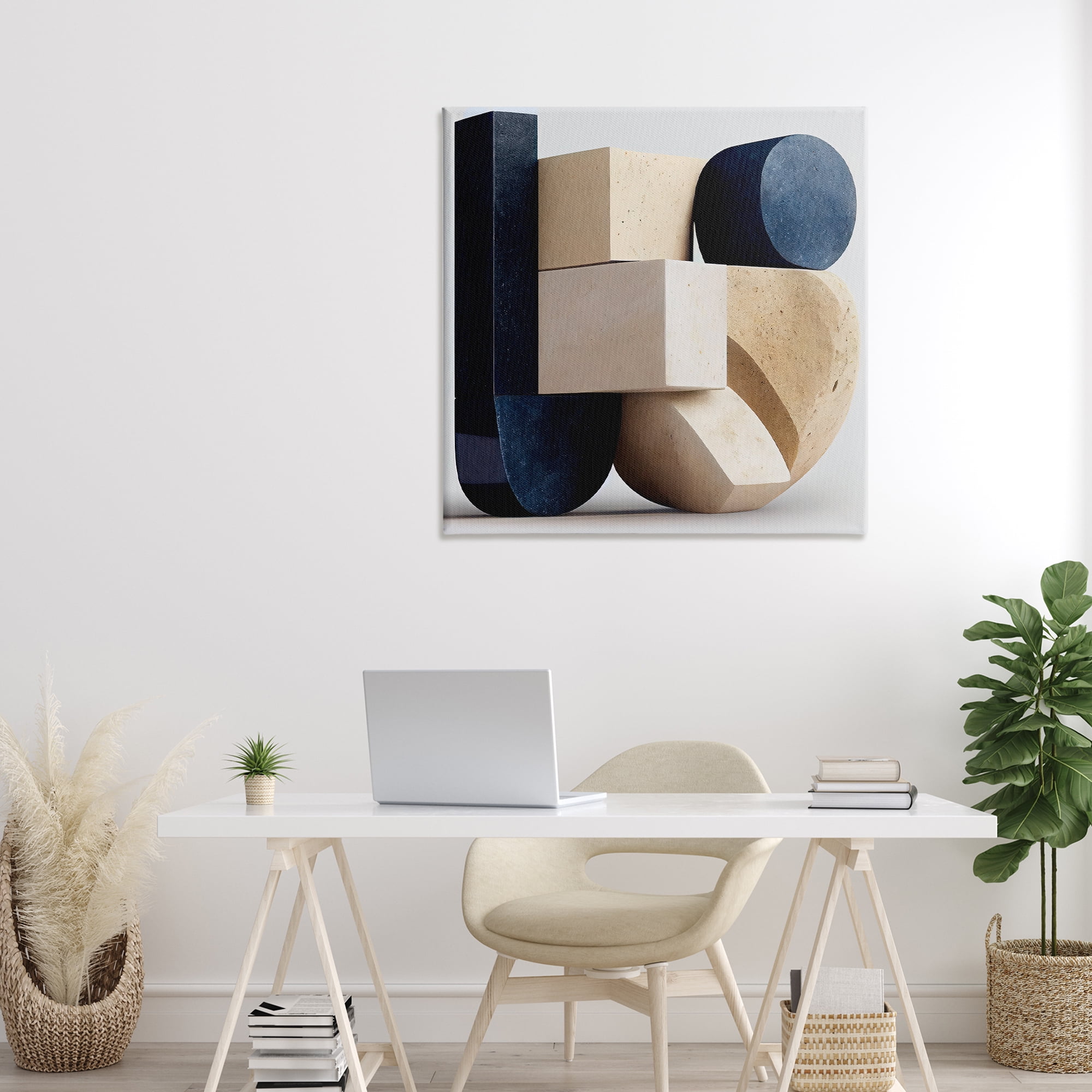 Shapes Of Things Geometric Contour Canvas Wall Art, design by Sasha