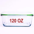 thumbnail image 3 of Recipiente de almacenamiento de alimentos AGTRADE de vidrio grande de 3.5 L con tapa de 1200 ml, 3 of 5