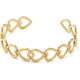 thumbnail image 1 of 1 Brazalete abierto con forma de corazón de acero inoxidable 304 para mujer, con detalles de joyería en forma de corazón y baño de oro de 18 quilates., 1 of 3