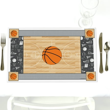 - Nothin' But Net - Basketball - Party Table Decorations - Baby Shower or Birthday Party Placemats - Set of 12