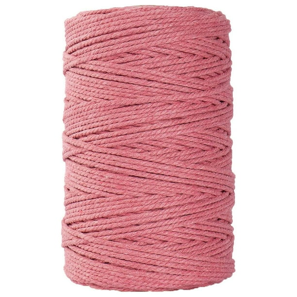 Xihbxyly Hilo de Macramé Diy, Cordón de Algodón de 3 Mm, Cuerda Decorativa para Manualidades, Ideal para Tapices, Atrapasueños y Decoración de Bodas, Multiusos, 100 M de Largo, Disponible En 10 Color