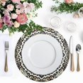thumbnail image 4 of Ryvnso Leopard with Boho Pattern Round Plate Mats Dining Table Placemat Set of 4 for Holiday Decoration, 4 of 7
