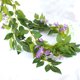 thumbnail image 3 of Muyoka 6.56ft Flores artificiales Wisteria de seda Falsas vides colgantes Plantas Guirnaldas de imitación para jardín Pared al aire libre Verdor Fiesta de la jungla Boda Arco Decoración floral 2m 6 Fl Muyoka Hogar, 3 of 7
