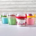 thumbnail image 3 of CRYSTALIA Yogurt Parfait Cups with Lids, Mini Breakfast On the Go Plastic Bowls with Topping Cereal Oatmeal or Fruit Container with Spoon for Lunch Snack Box, Portable & Reusable, Colorful Set of 4, 3 of 7