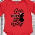thumbnail image 4 of Inktastic Hunting Girls Hunt Too Only Prettier with Doe and Arrow Girls Long Sleeve Baby Bodysuit, 4 of 5