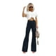 thumbnail image 1 of Pantalones casuales de pana de color sólido de primavera para mujer, pantalones micro elegantes de cintura alta, pantalones con botones, 1 of 6