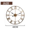 thumbnail image 2 of Reloj de pared, reloj numérico retro de metal, relojes de pared redondos modernos de 40 cm, casi silenciosos, fáciles de leer para sala de estar/hogar/cocina/dormitorio/oficina/decoración escolar, 2 of 5