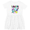 thumbnail image 3 of Inktastic I Love My Dad 80s Retro Style Girls Toddler Dress, 3 of 5