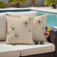 thumbnail image 4 of Floral Outdoor Waterproof Pillow Covers, Spring Flower Decorative Square Throw Pillowcase Sofa Cushion Sham for Patio/Couch/Chair, 16"x16" 2 Pack, 4 of 8