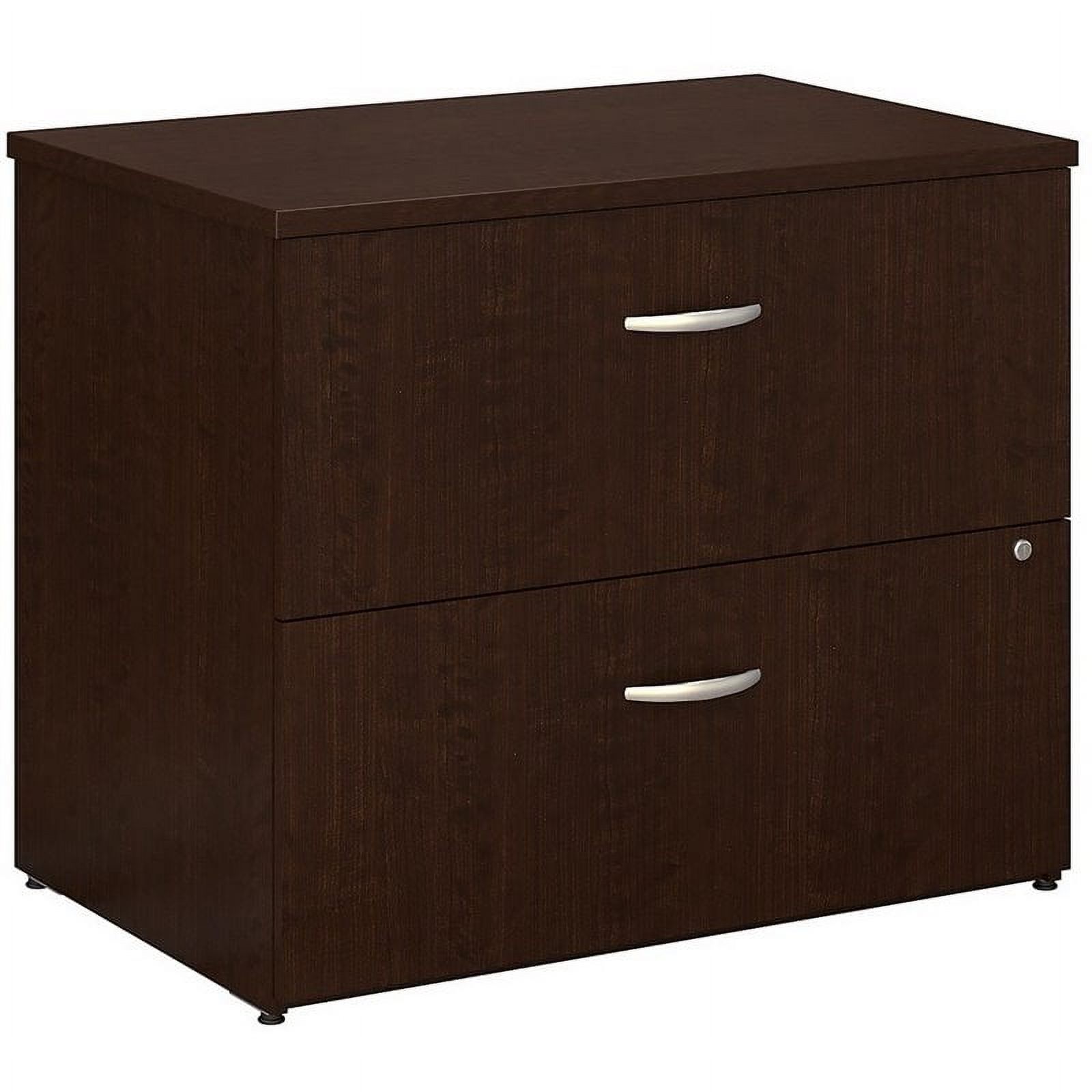 Home Square 2 Piece Wood Filing Cabinet Set with 2 Drawer in Mocha Cherry - image 2 of 9