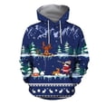 thumbnail image 2 of Pntutb Estampado navideño Otoño e invierno Hombres y mujeres Suéter con capucha Suéter suelto Top Pntutb Pntutb-2579, 2 of 5