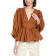 thumbnail image 2 of STAUD womens  Luna Top, 6, Brown, 2 of 4