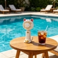 thumbnail image 6 of Cute Lucky Cat Handheld Fan 5.71x2.56 Inches 3 Speed Portable Mini Cooler USB Rechargeable Desktop Fan for Teen Girls Boys Summer Gift, 6 of 7