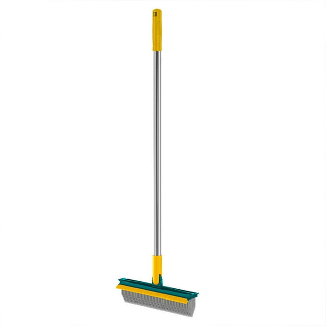 Birdeem Brosse à Récurer pour Plancher 2 en 1 Extensible Brosse pour Plancher avec Manche Brosse pour Coulis Grattoir Brosse de Nettoyage à Poils Rigides en Forme de V avec Raclette Rotation à 120°