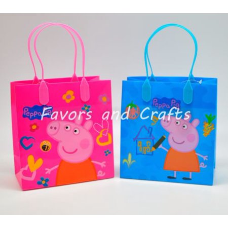 12 peppa pig party favor bags birthday candy treat favors gifts