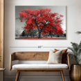 thumbnail image 3 of Elephant Stock Red Tree Wall Art - Horizontal Canvas Wall Art - Living Room Wall Decor - Floral And Botanical Canvas - Red And Gray Decor - 51" x 34", 3 of 8