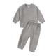 thumbnail image 2 of Sudadera Para Niños Pequeños Niñas Niños Otoño Invierno Manga Larga Blusas Con Cuello Redondo Pantalones Casuales Traje De Bebé Gris Odeerbi  LM103-8155, 2 of 4