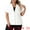 White, variant on DARING DIVA Women's Plus Short Puff Sleeve Notched Lapel Blazer Jackets White 1X