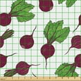 thumbnail image 2 of Ambesonne Vegetable Fabric by the Yard Upholstery, Whole and Halved Beets, 10 Yards, Lime Green and Purple, 2 of 5