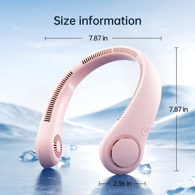 Portable Neck Fan - 5-Speed, 360° Rotation, USB Rechargeable Bladeless Personal Cooler