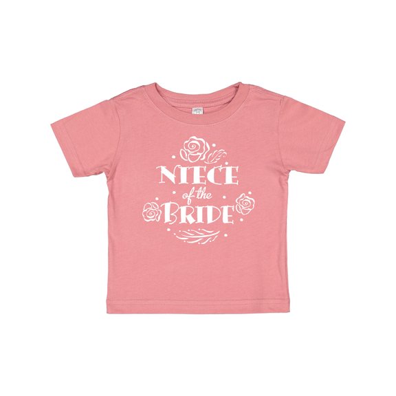Inktastic Niece of the Bride Roses and Leaves Boys or Girls Baby T-Shirt