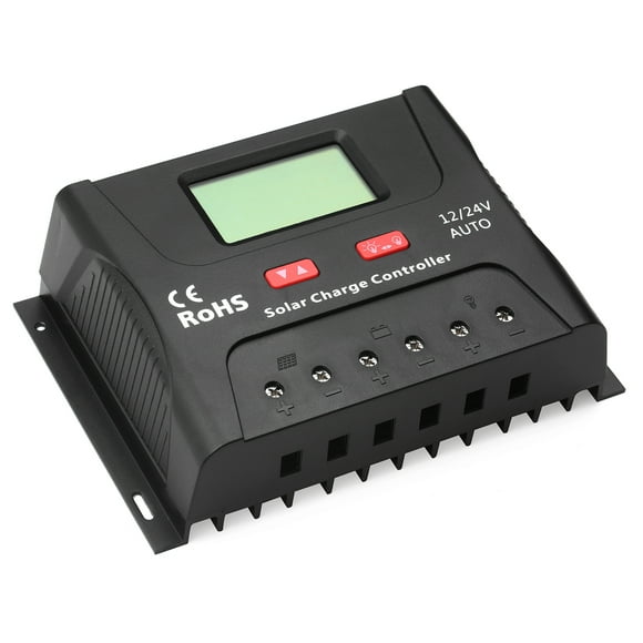 Yeacher 60A PWM Solar Charge Controller 12V/ 24V Self-Adapting Less Than 55V Input Solar Panel
