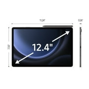 Samsung Galaxy Tab S9 FE+ 12.4 Widescreen Tablet with S Pen, 256GB, Android 13, Gray