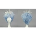 thumbnail image 6 of Unique Bargains Human Hair Wigs for Women with Wig Cap 12" Blue White Wigs, 6 of 6