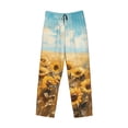 thumbnail image 6 of Goofa Sunflower Field Bliss Pattern Printed Soft Pajama Pants for Men, Wide Leg Comfy Casual Lounge Yoga Pants-XX-Large, 6 of 9