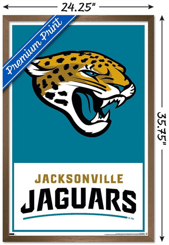 NFL Jacksonville Jaguars - Logo 21 Wall Poster, 22.375" x 34", Framed