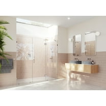 Glass Warehouse Ghf-76.75 Stellar 78" High X 76-3/4" Wide Hinged Frameless Shower Door -