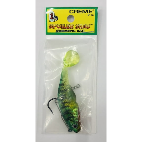 Creme 3" Spoiler Spin Shad Swim Bait Lure, Firetiger