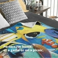 thumbnail image 4 of Dawhud Direct 50"x60" Tropical Fish Fleece Blanket for Bed, Sealife Throw Blanket for Women, Men & Kids, 4 of 5