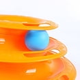 thumbnail image 4 of Juguetes para mascotas en la torre de pista del escenario para mascotas. giratorio de tres pisos, rompecabezas interactivos para gatos, platos de juguetes para gatos interesantes con bolas (naranja) Shuxiu Wang  9024719203836, 4 of 5