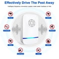 thumbnail image 2 of 4 PCS Ultrasonic Pest Repeller Electronic Rat Mouse Spider Insect Deterrent Plug, 2 of 8