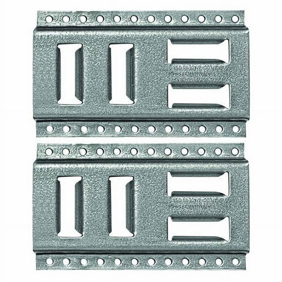 SNAP-LOC Fast-Track E-Track 8 Inch 2-Pack USA Galvanized Steel Horizontal Vertical, Logistic Tie-Down for Pickups, Trucks, Trailers