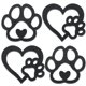 thumbnail image 2 of Pegatinas de pared con huellas de perro, decoración de pared, lindas huellas de perro, artesanías de madera, decoración de pared para el hogar, pared decorativa, 2 of 8