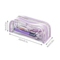 thumbnail image 2 of Ovzne Large Capacity Transparent Multifunctional Stationery Pencil Case - Portable With Handle, Detachable Pen Holder, Ideal For Students Professionals, 2 of 3