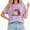 1-purple, variant on Cozymy Three Ghost Bow Checkered Cute Graphic T-Shirt for Women Crewneck Short Sleeve Washed Halloween Shirt