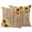 Brown, variant on 2 Pack Outdoor Waterproof Throw Pillow Covers,Spring Watercolor Sunflower Farm Wood Board Decorative Patio Pillowcases for Chair Couch Sofa 16x16in