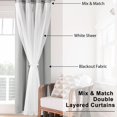 thumbnail image 3 of Cortinas Hiasan Blackout con acabado transparente, 213 cm de largo, color gris plateado, 3 of 8