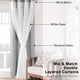 thumbnail image 3 of Cortinas Hiasan Blackout con acabado transparente, 213 cm de largo, color gris plateado, 3 of 8