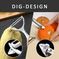 thumbnail image 6 of Zeeyh Set of 2 Y-Shaped Vegetable Peelers, I-Shaped Potato Carrot Peelers, Stainless Steel Fruit Peelers Channel Knife,Potato Peelers for Kitchen,, 6 of 6