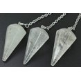 thumbnail image 3 of Angelstones Pendentif Reiki Chakra à Pointe Hexagonale en Quartz Blanc en Pierre Naturelle, 3 of 3