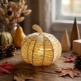thumbnail image 4 of Halloween Woven Pumpkin Light, Pumpkin Light Halloween,Halloween Decor Pumpkin, 7.09 Inch LED-Friendly Woven Design Featuring Sturdy Base And Removable Stem,, 4 of 9