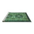 thumbnail image 2 of Ahgly Company Machine Washable Indoor Rectangle Abstract Turquoise Blue Modern Area Rugs, 3' x 5', 2 of 4